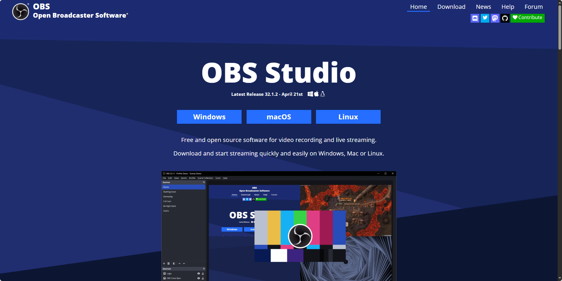 开源虚拟摄像头软件OBS Studio